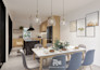 create 3d realistic interior kitchen visualization